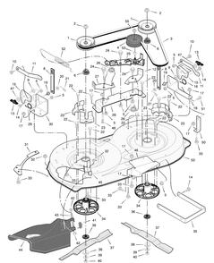 Mower Housing Diagram and Parts List for 405007X18A 2003 Briggs and Stratton Lawn Tractor